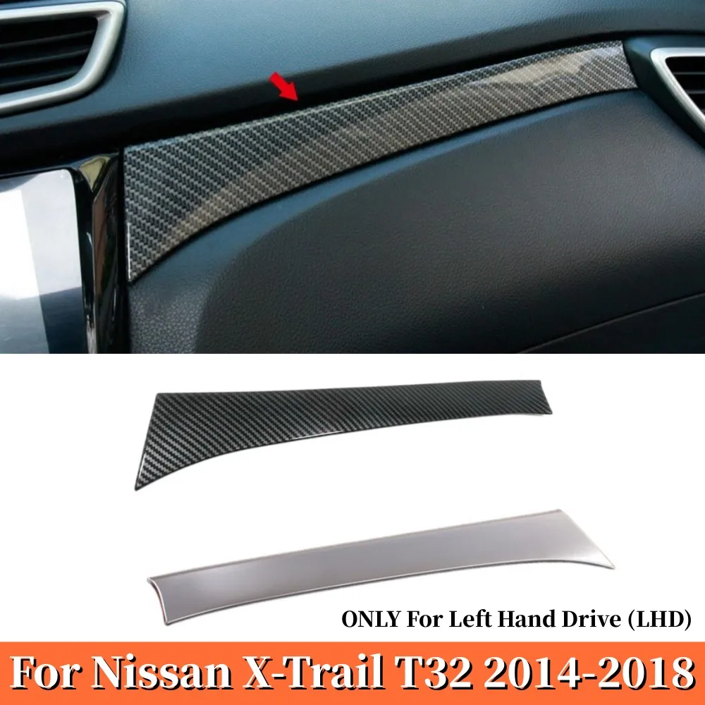 

ABS Car Center Console Glovebox Decoration Sequins Sticker Cover Trims Strip For Nissan X-Trail XTrail T32 2014-2018 Accessories