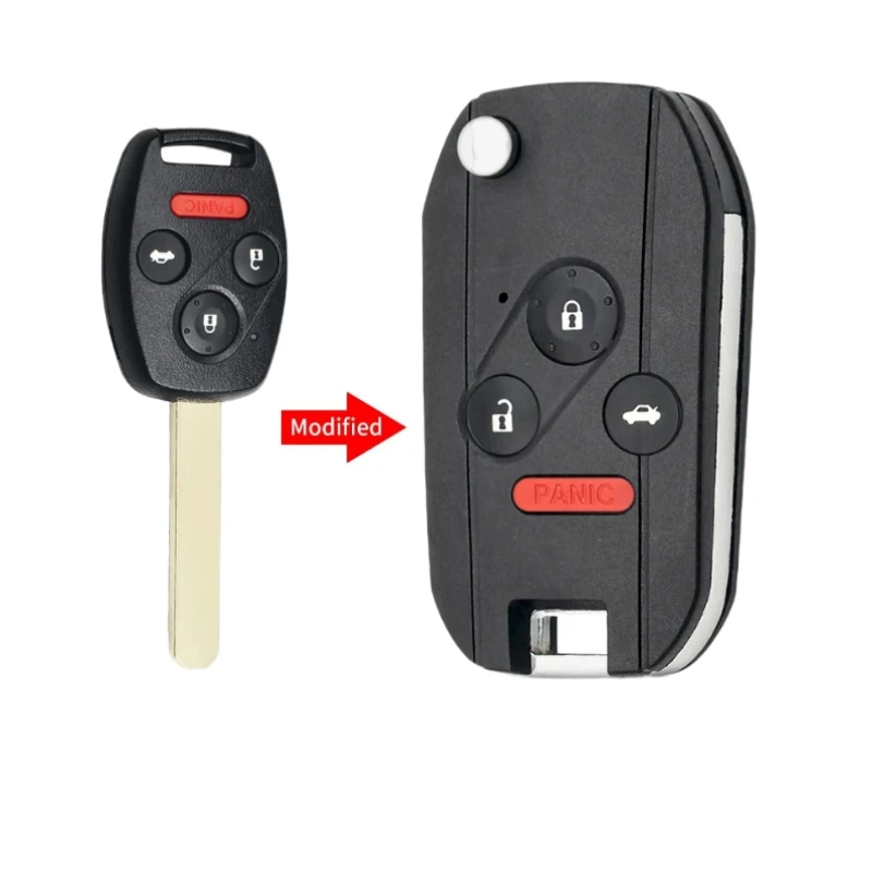 

Чехол с логотипом 2/3/4 кнопок для Honda Accord Civic 2006 2007 2008 2009 2010 CRV 2011 Pilot Fit модифицированный чехол для дистанционного ключа