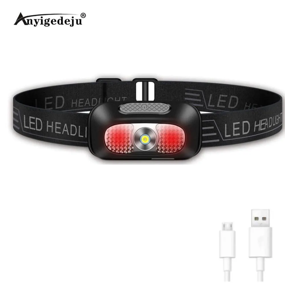 Прямая поставка светодиодный налобный мини-фонарь XPE красного и белого цветов