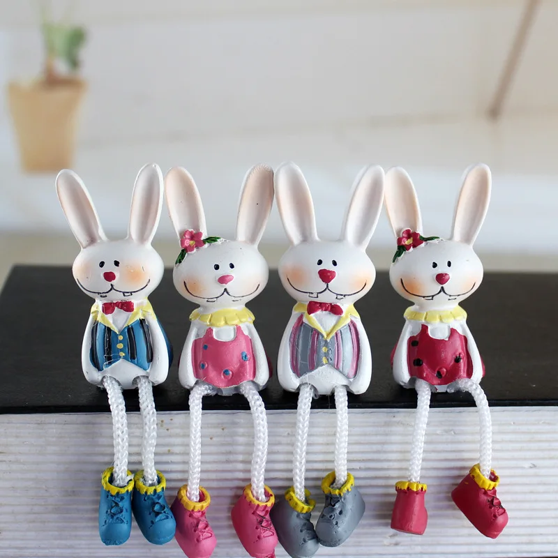 

Resin Crafts Creative Home Decorations Scenic Gift Hanging Doll Small Rabbit