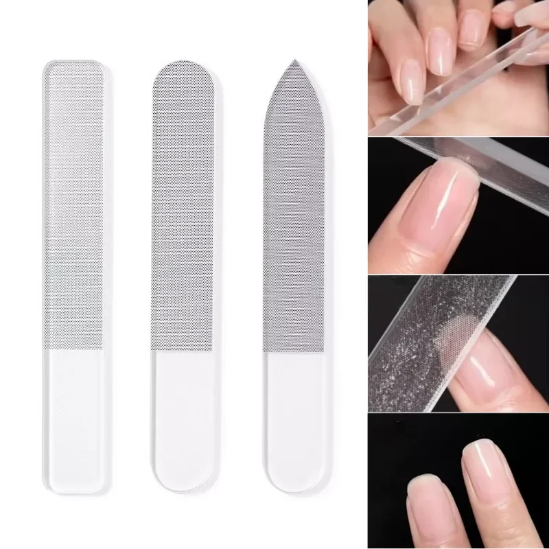 

2022NEW Nano Glass Nail File Buffer Professional Transparent Sanding Polishing Strip Grinding Nail Art Files Salon Manicure Tool