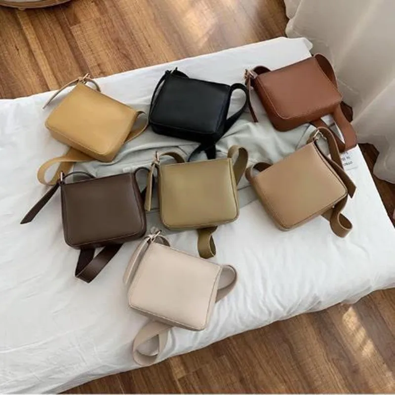 Vintage PU Leather Bucket Bags for Women 2023 Trending Designer Crossbody Shoulder Bags Handbags Women's Hand Bag