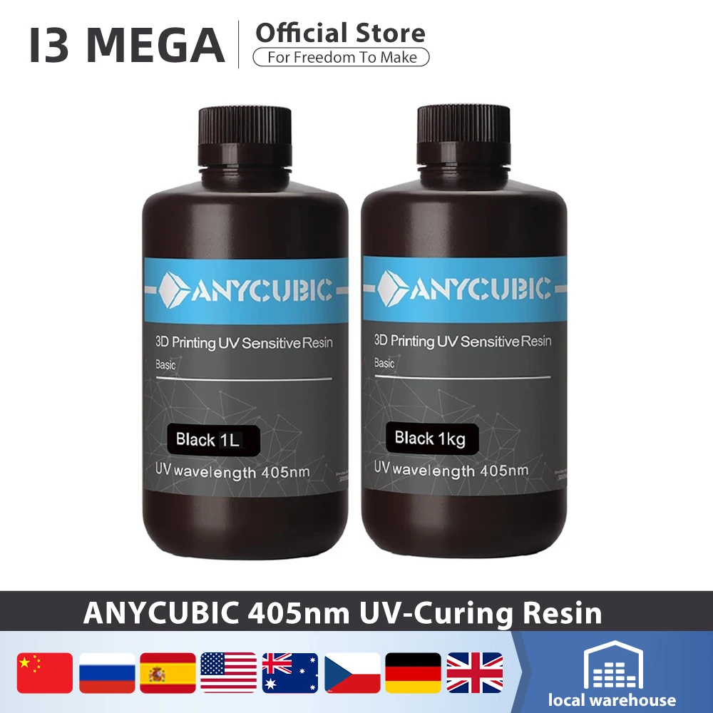 SLA УФ-отверждающая Смола ANYCUBIC 405 нм смола для 3D принтера высокоточный и быстрый