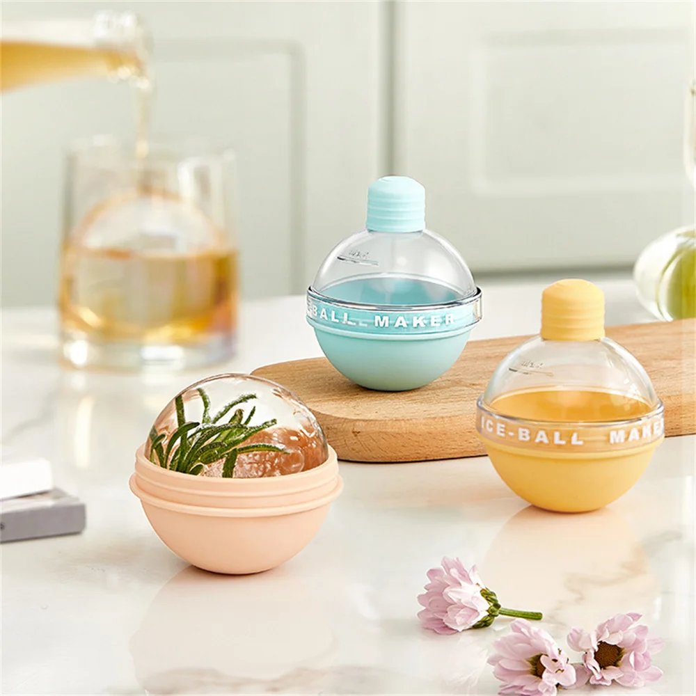

Sphere Whiskey Cocktail Ice Hockey Maker Silicone Ice Ball Maker Mold DIY Reusable Ice Cube Juice Drinking Bar Kitchen Mold