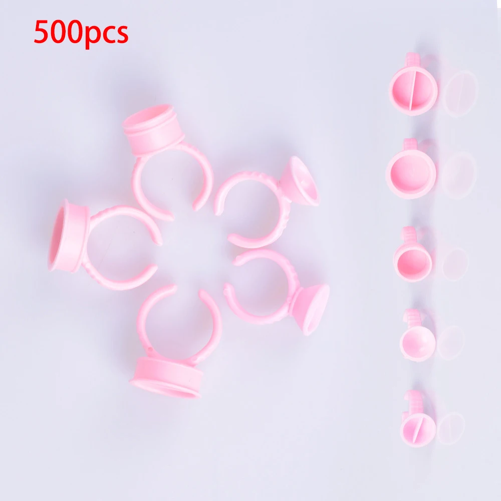 

500pcs Plastic Tattoo Ink Ring Cup for Permanent Microblading Eyebrow Eyelash lips tattoo Makeup Accessories Pigment Holder Cup