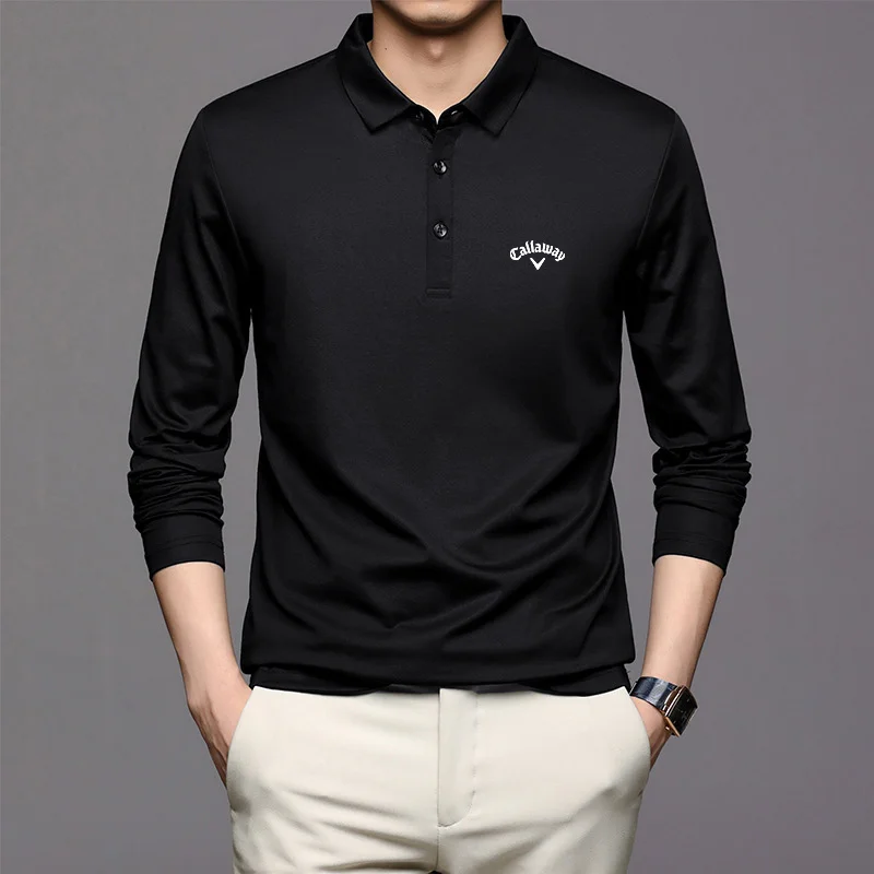 

Golf Men's Shirt Spring and Autumn 2023/Hot Selling/New Men's Slim Fit Long Sleeve Solid Color Shirt