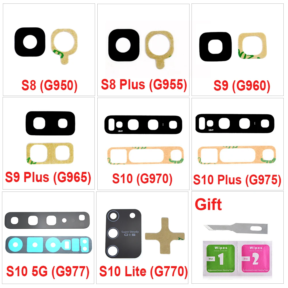 

Стеклянный объектив задней камеры для Samsung S8 S9 S10 5G S10 Plus S10 Lite, замена стекла задней камеры, ремонт, бесплатная доставка