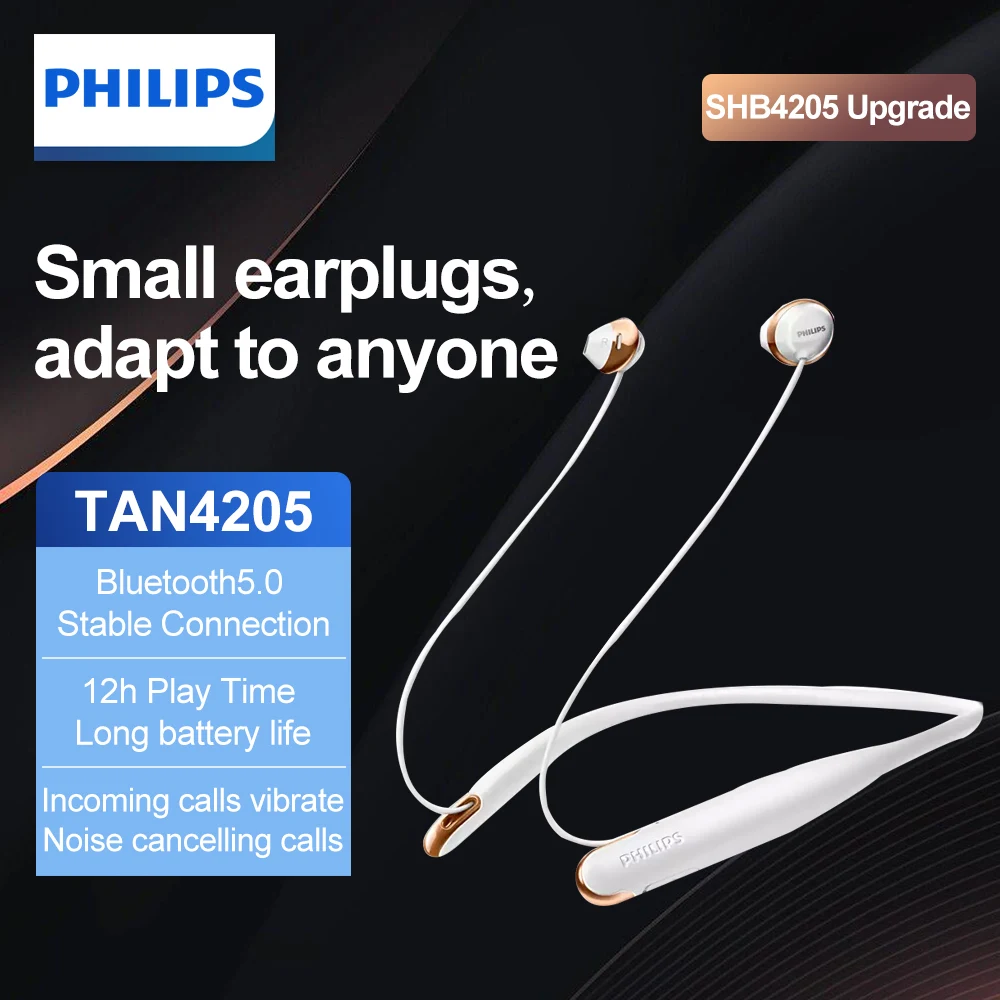 

Philips TAN4205 Wireless Bluetooth Headset Headphones Gamer Sports Gaming Music Study Online Meeting Built-in Mic Call Shaking