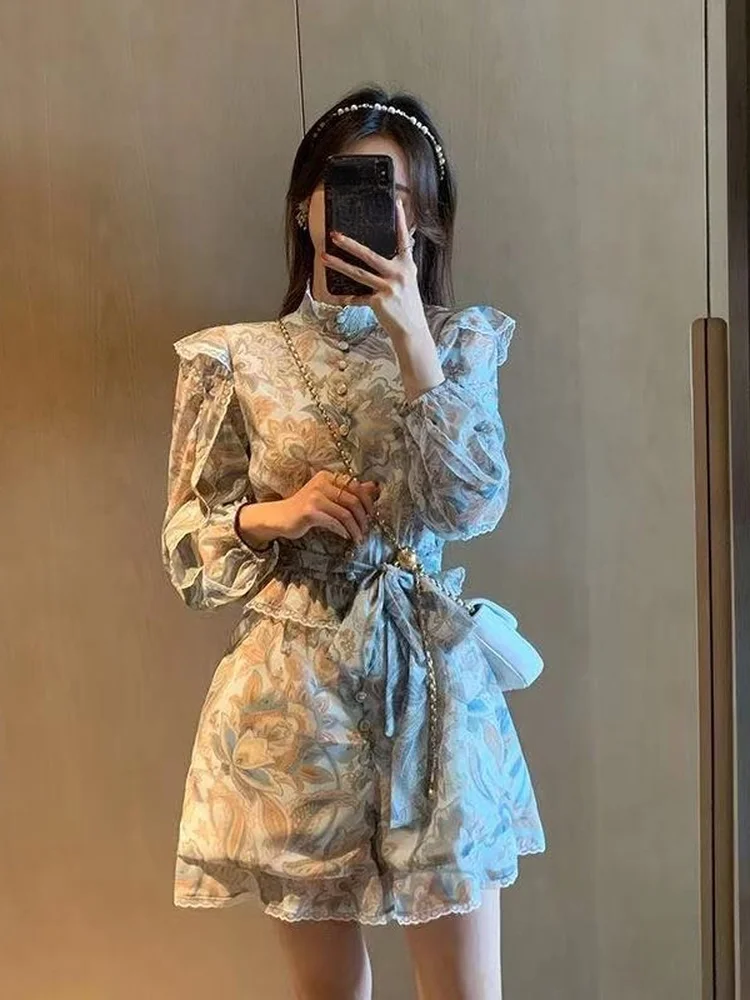 Woherb винтажный женский кружевной комбинированный костюм с оборками пляжный