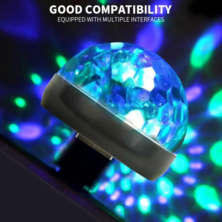 

Crystal Magic Ball Light Phone Stage Lights Mini RGB Projection lamp Party DJ Disco Indoor Lamp Club LED Ambient Light