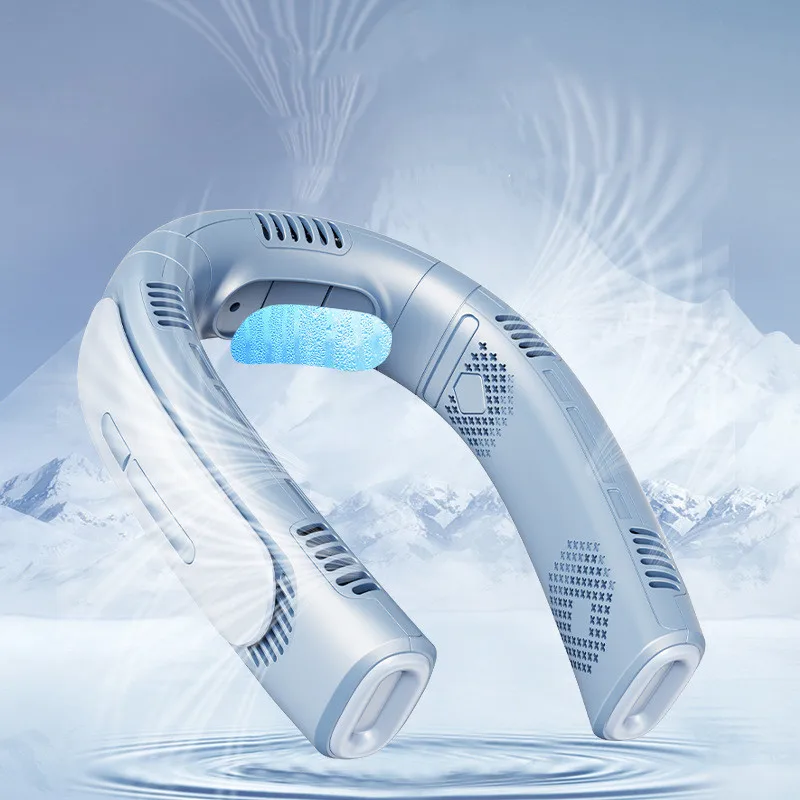 

2023 Портативный USB-вентилятор на шею, подвесные вентиляторы, портативный внешний аккумулятор для кондиционера, 4000 мАч, перезаряжаемый вентил...