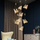 Современная акриловая люстра-бабочка для виллы, роскошный прикроватный светильник для столовой, спальни, гостиной