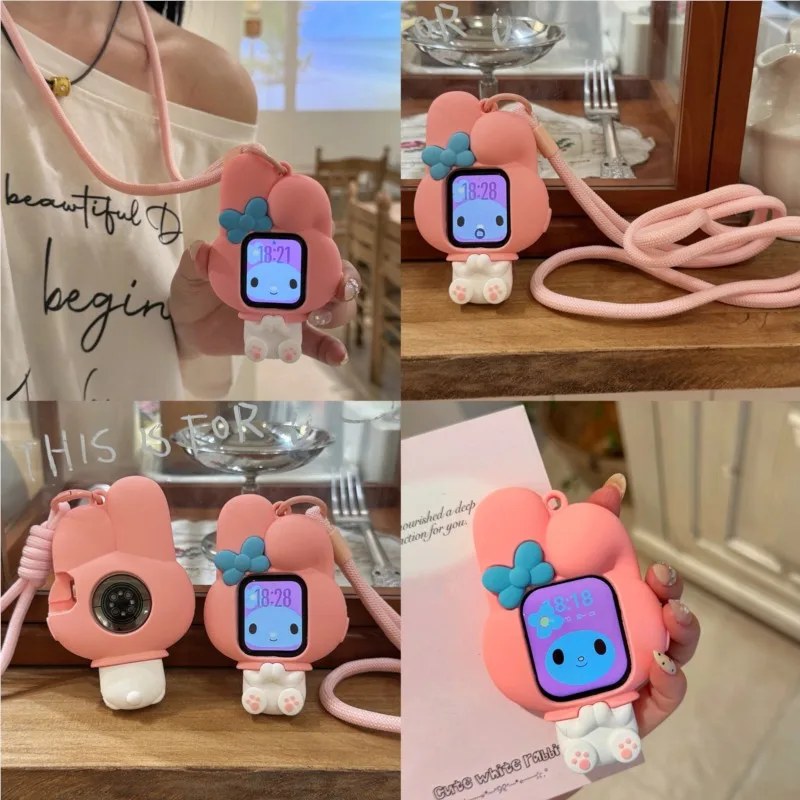 Фото Чехол-ремешок 3D Kawaii My Melody для Apple Watch Sport 1/2/3/4/5/6/7/8/9st Gen S10 S11 Ultra SE 38/45/41/44/42/46/49 мм №2