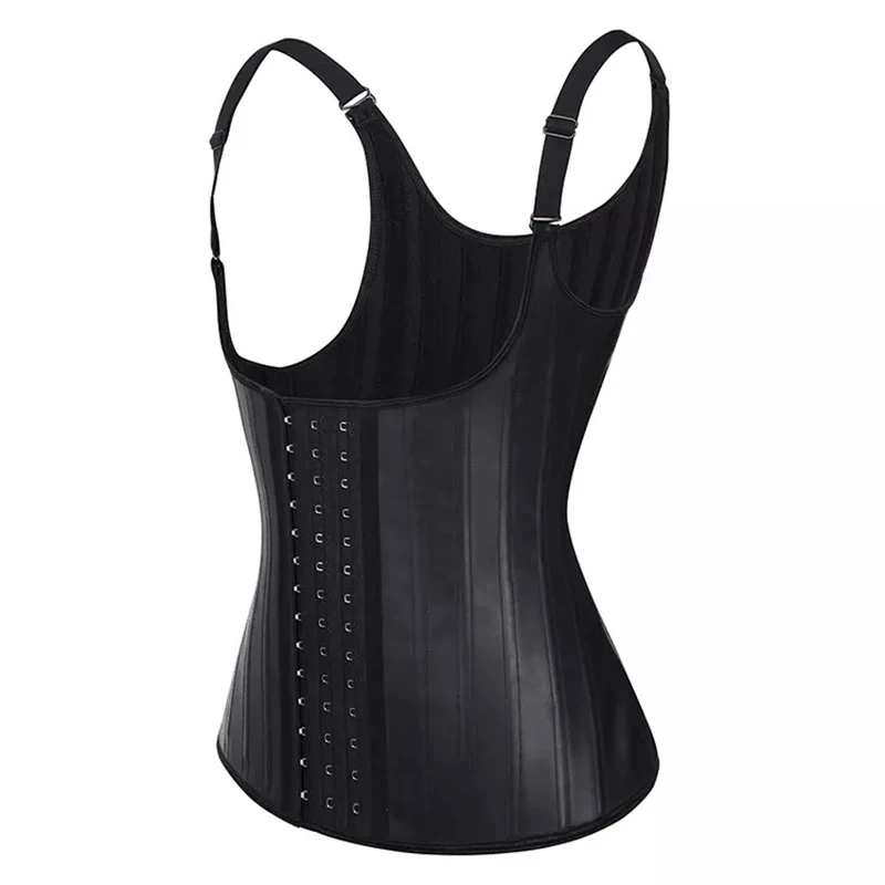 25 Steel Bone Latex Waist Trainer Vest Corset Firm Tummy Control Body Shaper Weight Loss Waist Cincher Training Shapewear