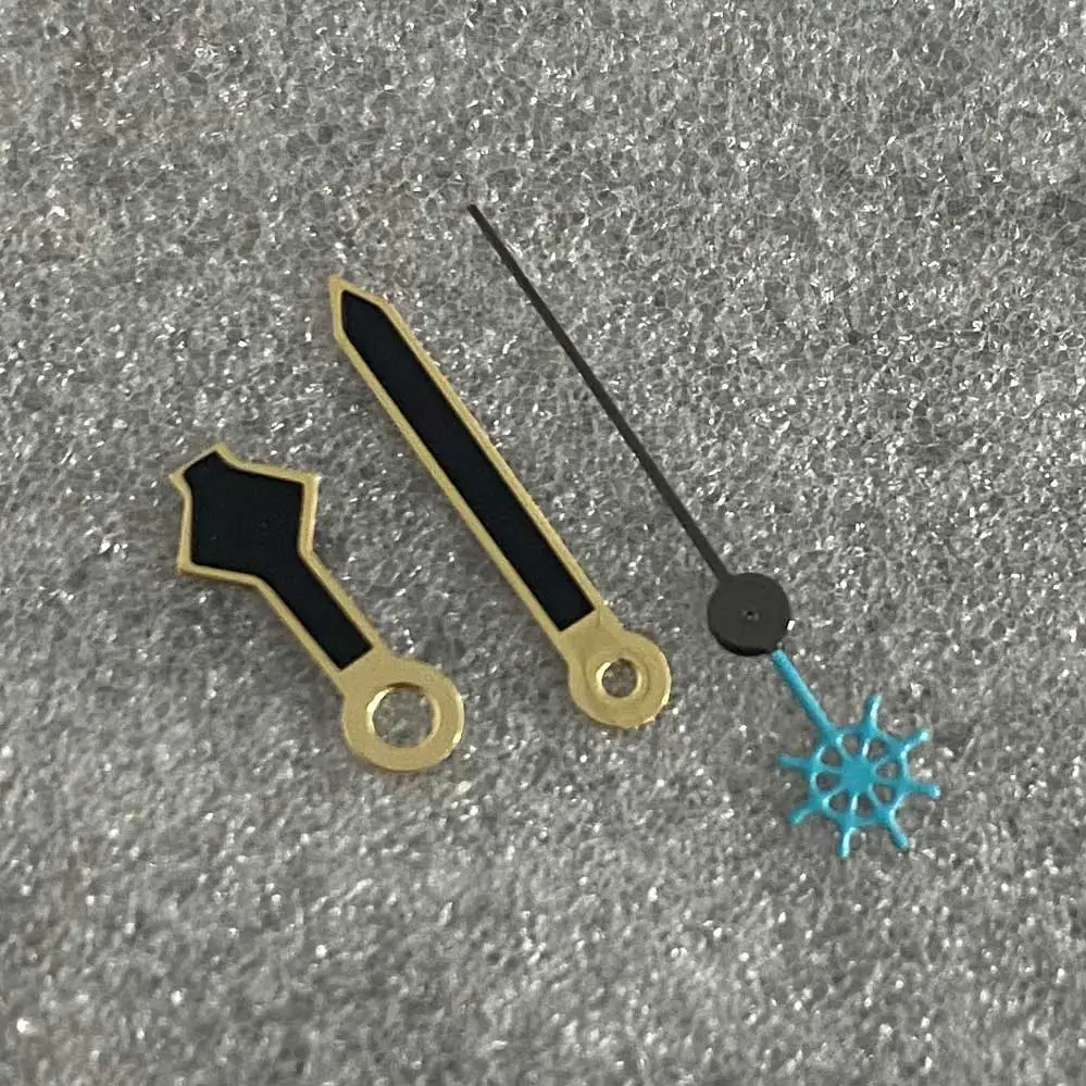 Phnom Penh Black Glow-free Spider Web Seconds Three-pronged Seconds Watch Hands Fit NH35 NH36 4R 7S Automatic Movement