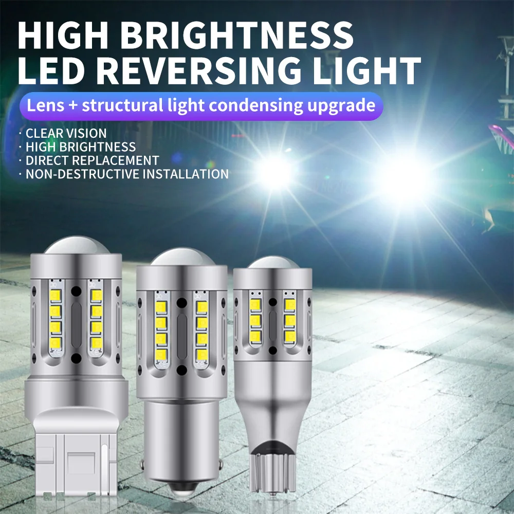 2 шт. светодиодные лампы T15 1156 P21W BA15S T20 W16W WY21W W21W