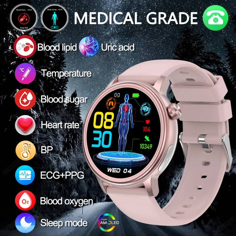 Умные часы с мониторингом уровня сахара в крови липидной мочевой кислоты