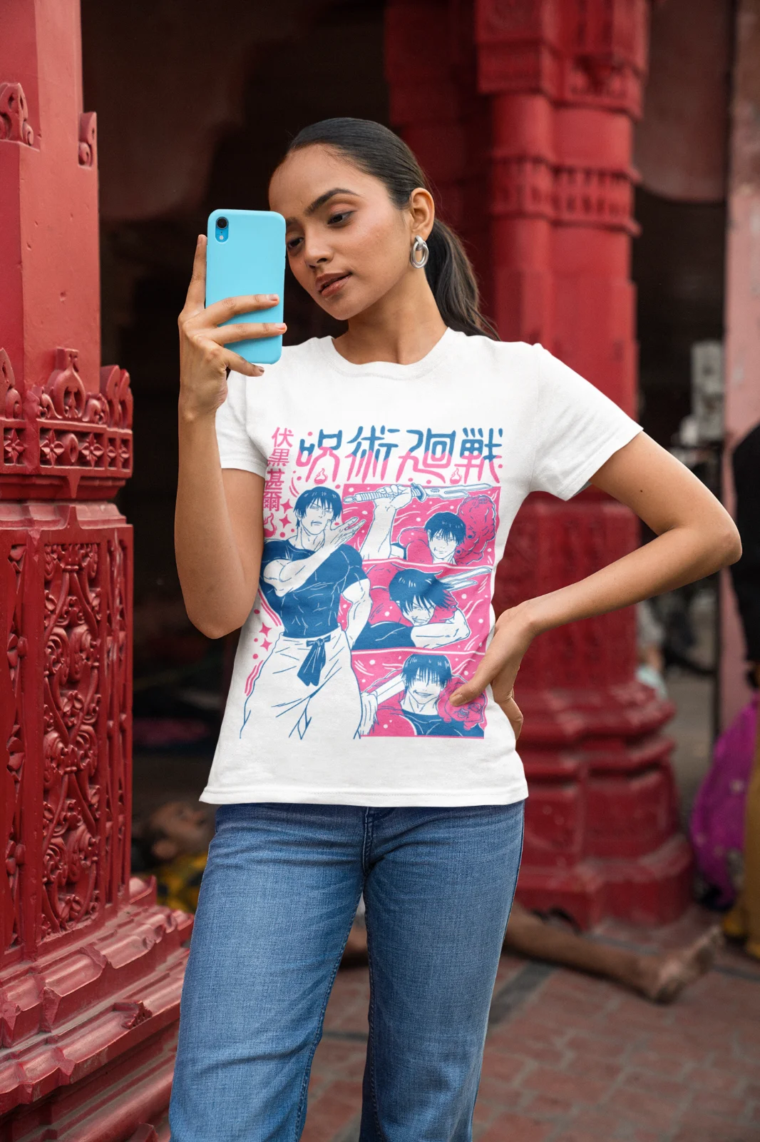 Футболка Fushiguro Toji аниме ужасы с коротким рукавом все размеры