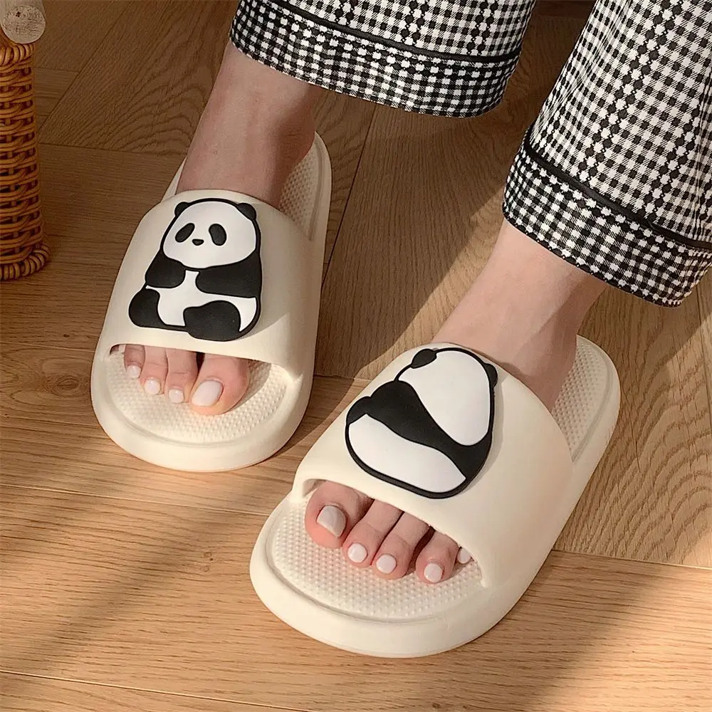 Kawaii Panda Slippers Women's Summer Slides Mules Shoes Unisex Home EVA Slippers Woman Cozy Flip Flops Animal Garden Beach Shoes
