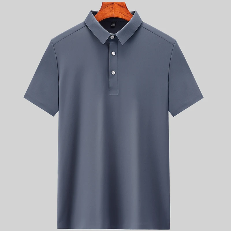 Рубашка-поло мужская цвет загадочный 7XL 8XL летняя новая однотонная рубашка-поло с