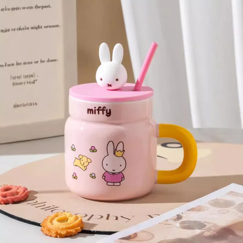 Керамическая чашка Miffy с милым кроликом и мультяшным узором подарочное стекло