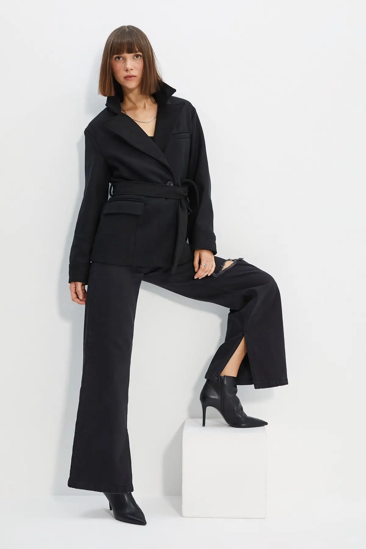 

Trendyol Arched Wool Stamp Coat TWOAW22KB0187