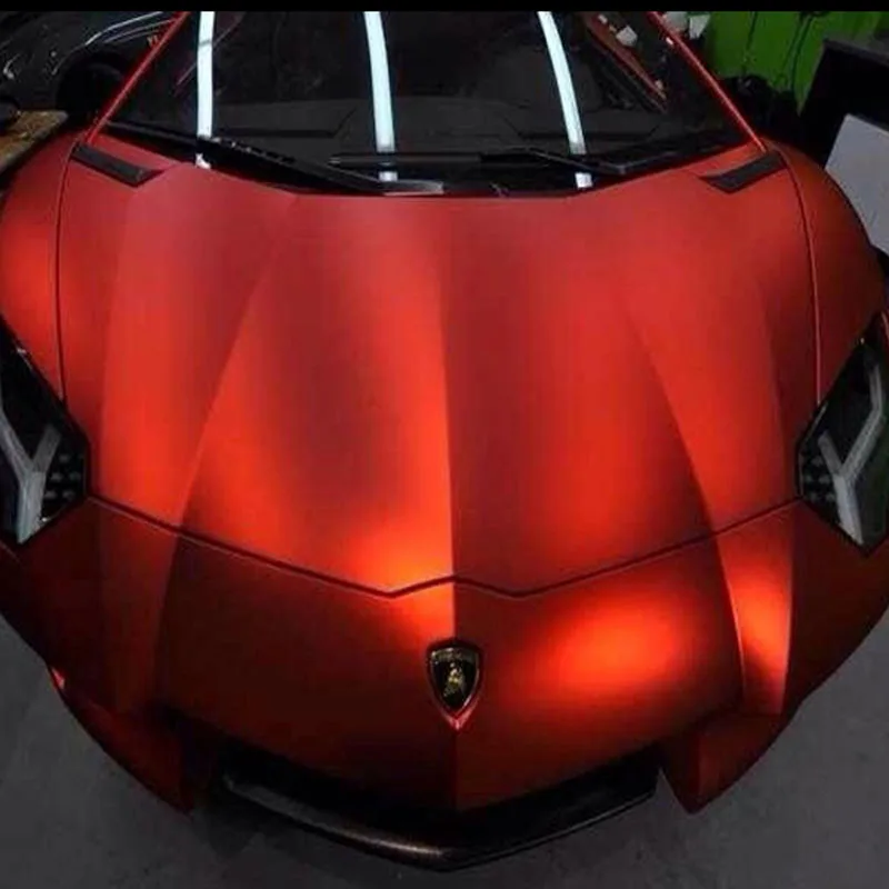 60 см x 152 см (24x60 дюймов)/лот высококачественная матовая хромированная металлическая красная хромированная оболочка для кузова автомобиля виниловая наклейка пленки