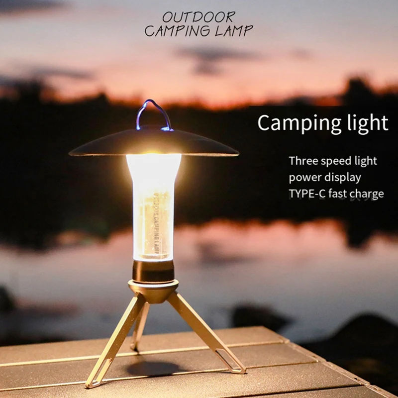 

Multifunctional Camping Lamp Portable Outdoor Camping Lamp Outdoor Portable Lamp USB Charging Tripod Bracket Detachable
