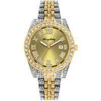 full iced out luxury watch for women brand diamond mens wristwatch quartz hip hop rapper male clock gift for couple reloj