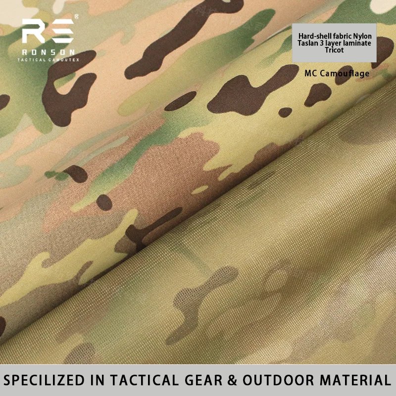 Фото MC Multicam Camouflage 184T Nylon Taslan TPU 3-слойная ламинированная ткань Дышащие и водоотталкивающие уличные куртки с NIR №1
