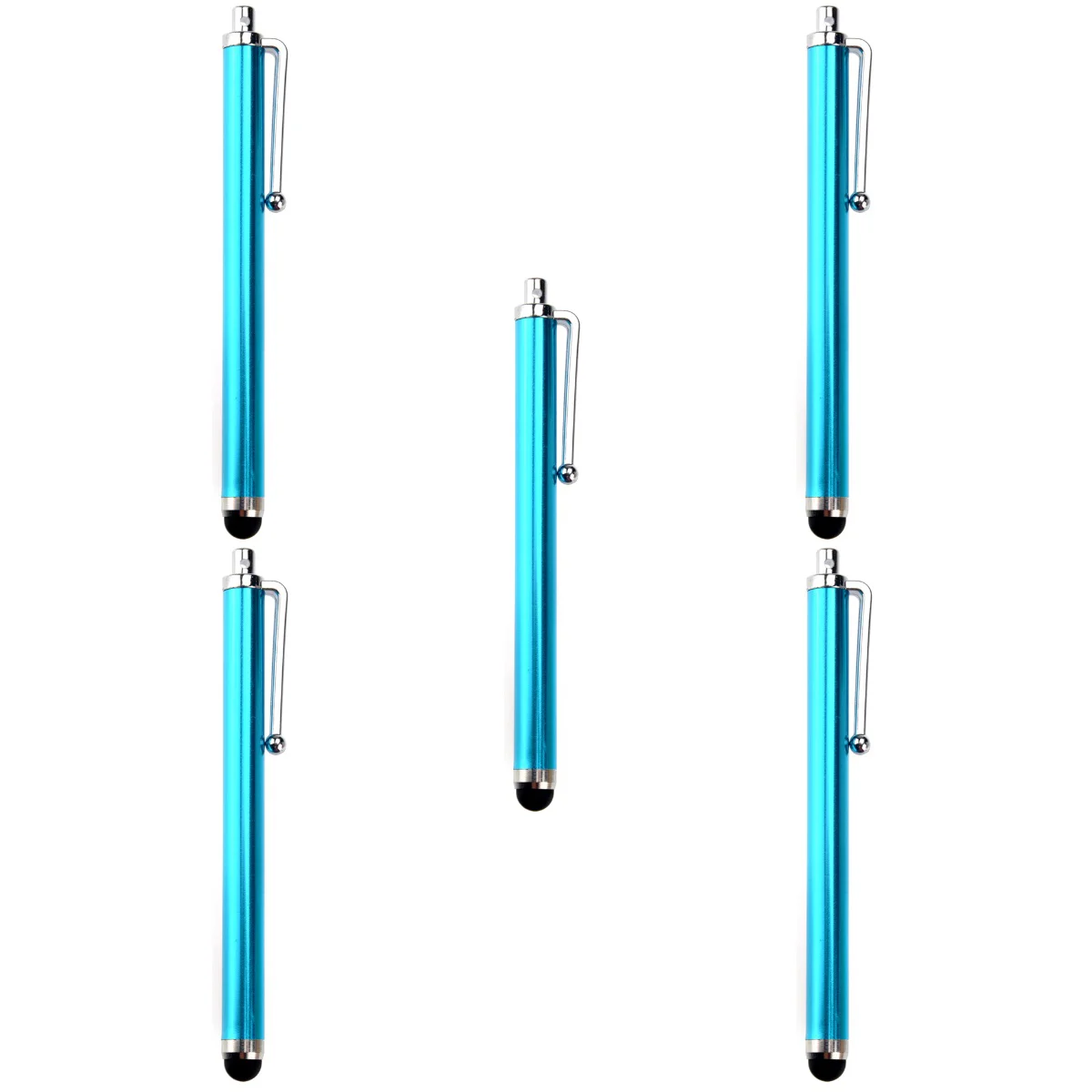 

5pcs Stylus Touch Pen with Rubberized Touch Point for /iPhone (Blue)