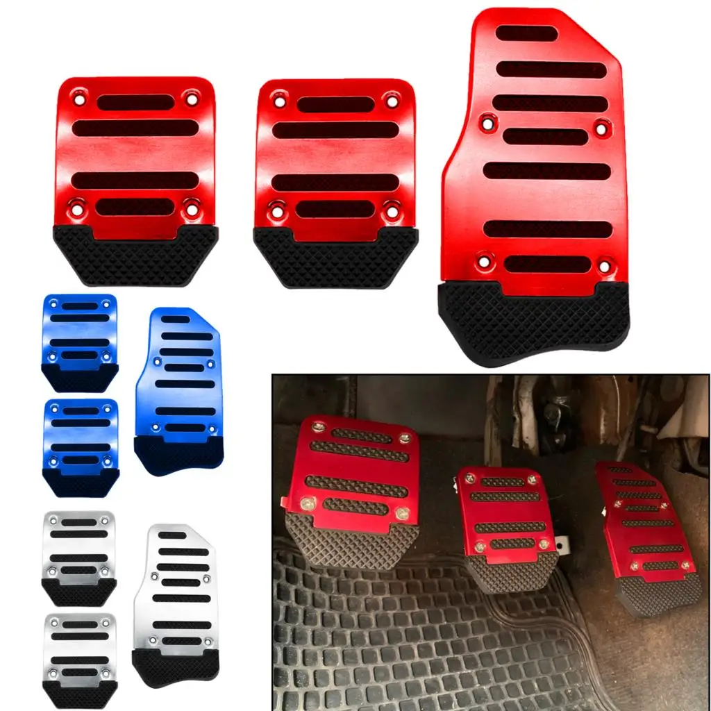 3 шт. универсальные алюминиевые накладки на педали тормоза и газа |