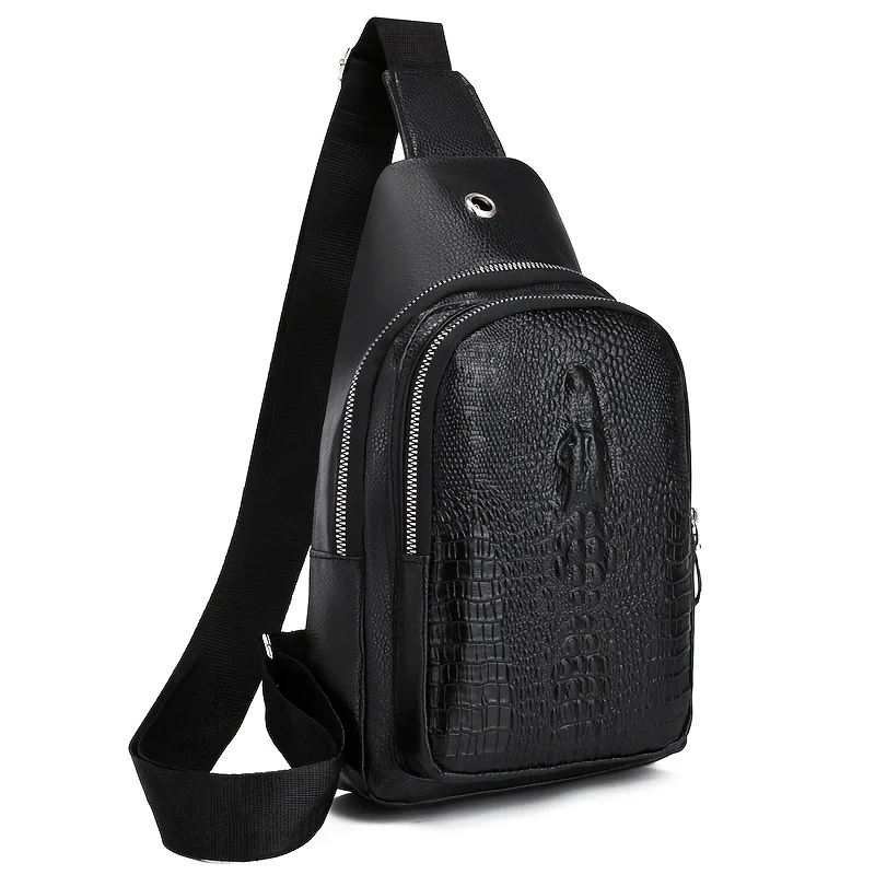 

Men's PU Leather Chest Bag