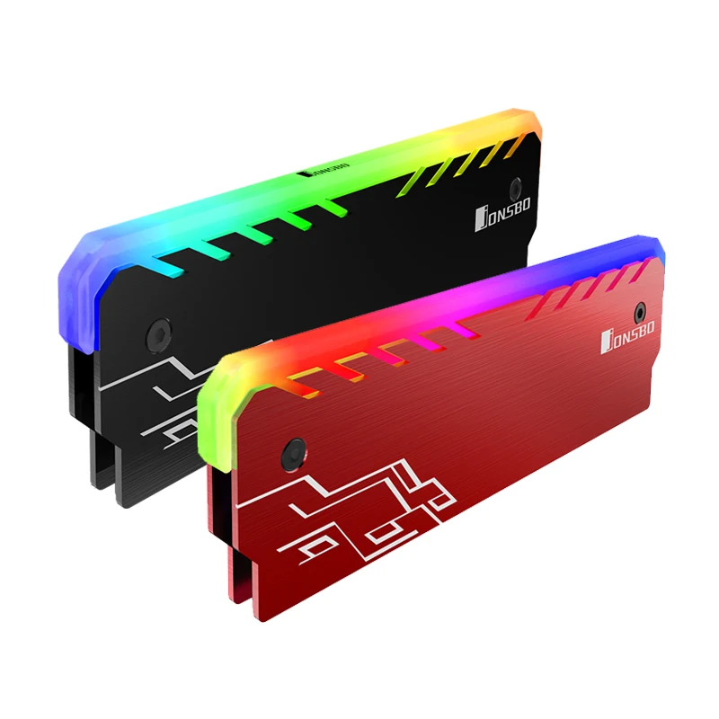 

JONSBO RGB алюминиевая фотовспышка 256 цветов автоматическое изменение памяти ПК радиатор охлаждающий жилет из алюминия