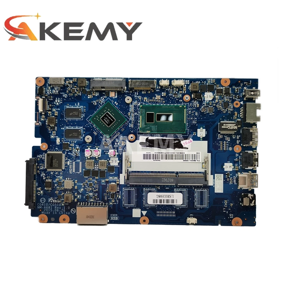 NM-A681 материнская плата 3825U I3 I5 I7 CPU 0GB RAM для Lenovo Ideapad 100-15IBD 100 15IBD CG410/CG510 Материнская