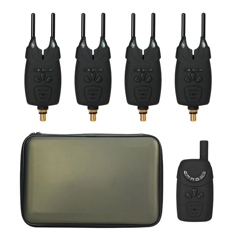 

Electronic Fishing Alerts Bite Alarm LED Wireless Fishing Alarm Digital Fishing Receiver Sound Alert Kits