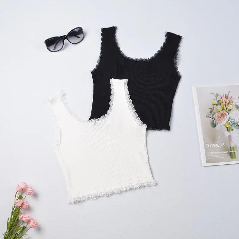 

Summer 2022 Tank Tops Women Sexy Lace Up Crop Tank Top for Women Basic Solid Crop Tops Square Neck Plain Crop Tops Summer