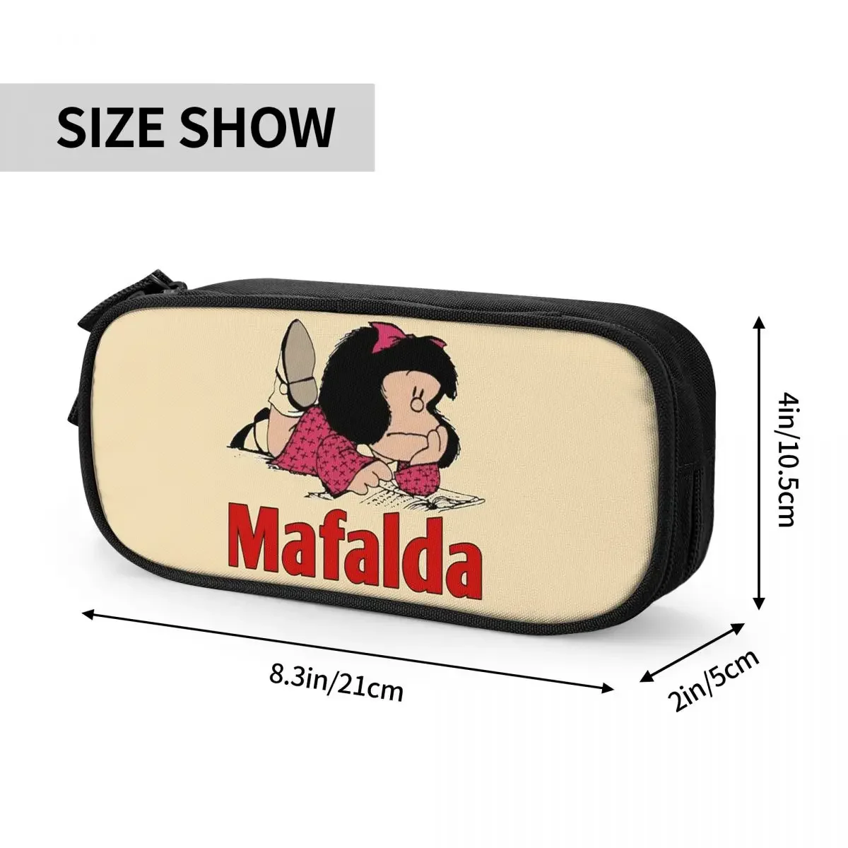 Mafalda Quino Humoriste мультяшный пенал модная винтажная сумка с юмором для студентов