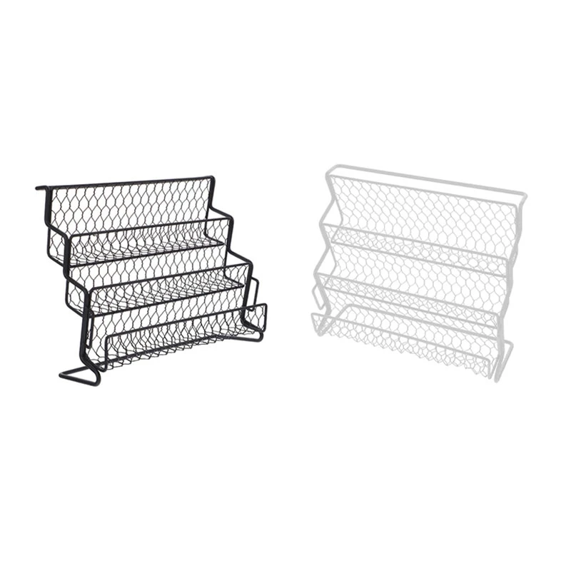 

1Pc Desktop Storage Rack Spice Racks Stepped Structure Stand Storage Basket