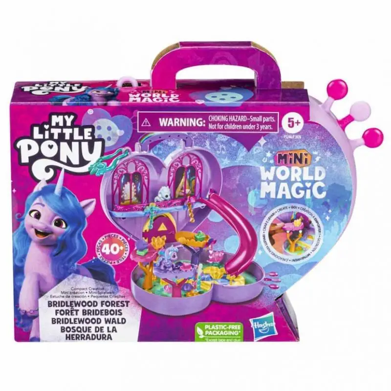 

My Little Pony Mini World волшебное компактное создание Bridlewood Forest Toy-портативный игровой набор и Izzy Moonbow F5246
