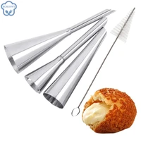 2 4pcs cream icing piping puff nozzle tips stainless steel cupcake puffs injection russian syringe confectionery pastry tool