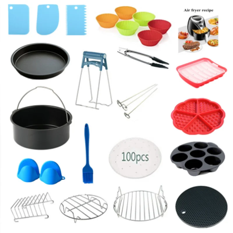 

7 Inch / 8 Inch Air Fryer Accessories for Gowise Phillips Cozyna and Secura Fit all Airfryer 3.7 4.2 5.3 5.8QT
