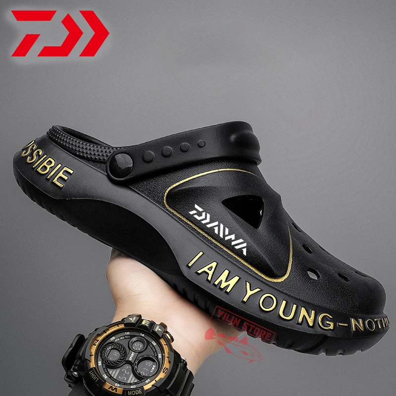 

Daiwa For Fishing Shoes Summer Men Beach Sandals Non-Slip Wading Shoes Outdoor Breathable Slipper Wear-resistant Comfort Sandals