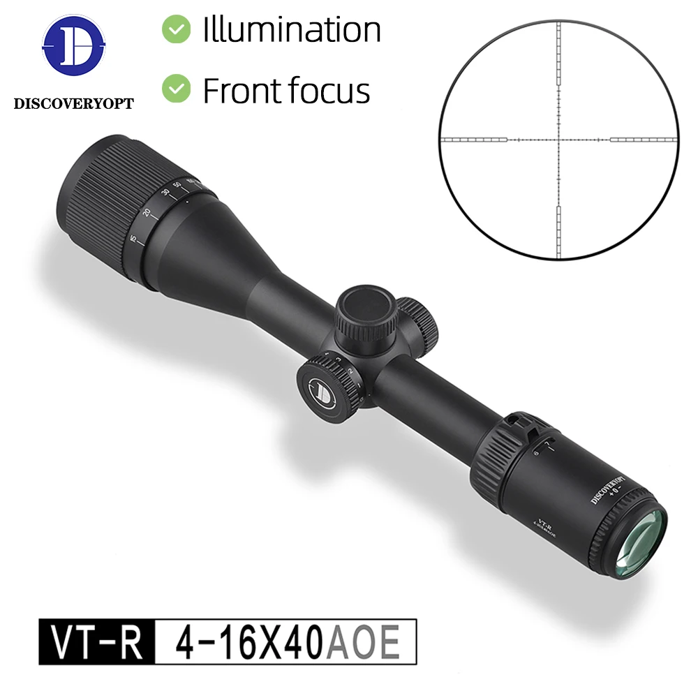 

Discovery Optics Sight VT-R 4-16X40AOE Front Adjust Focus Illumination Optical Sight High Shockproof Hunting Scope For Rifle
