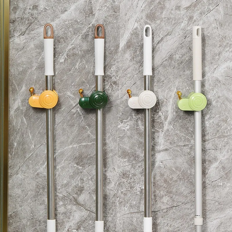 

Mop Clip Self-adhesive Storage Hook Multi-function Hanger for Broom Toilet Brush Waterproof Non-slip for Kitchen Bathroom Wall