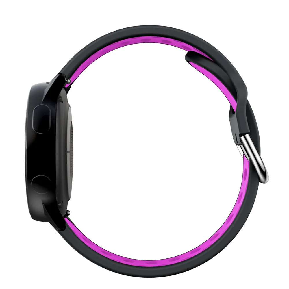Ремешок силиконовый для Samsung Galaxy Watch 3 41 мм Active 2 Gear S2 мягкий классический браслет