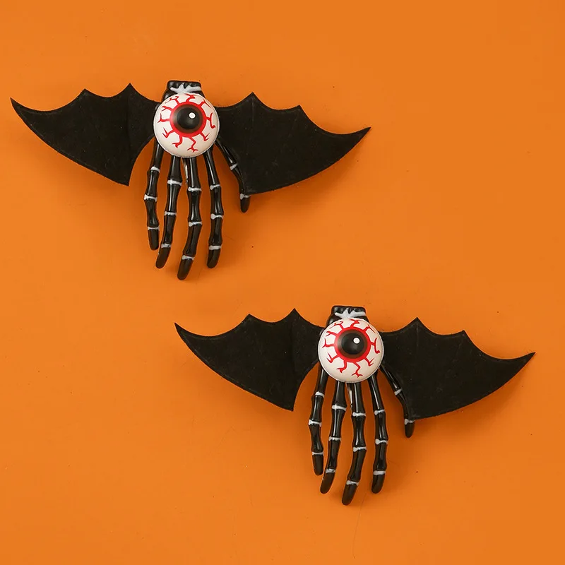 

Halloween Hand Bone Claw Hairpin New Creative Eyeball Bat Wings Hair Accessories for Women Girls Fashion Bow Skeleton Hair Clips