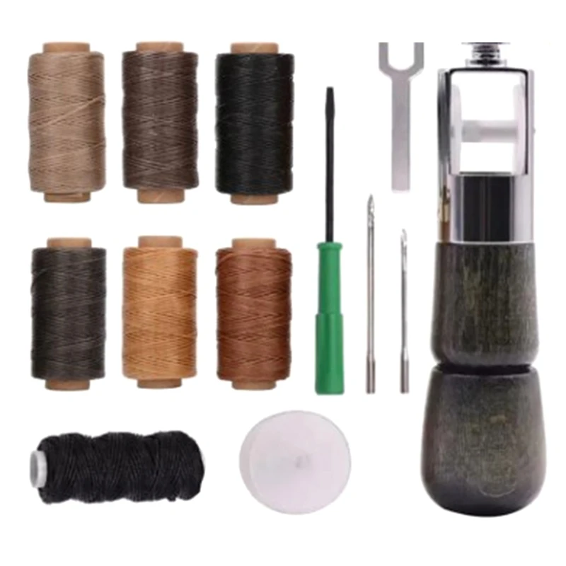 

13 Pcs Professional Sewing Awl Kit Useful Fabric Stitching Awl Tools & Supplies Hand Leather Sewing Machine Sewing Awl
