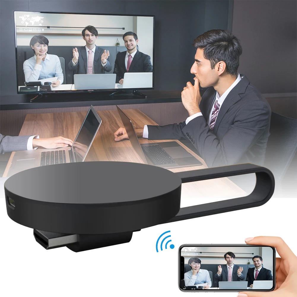 

1080P Wireless HDMI-compatible TV Stick HD Mirror Screen Display Adapter Media Streamer Adapter for iPhone iOS Android