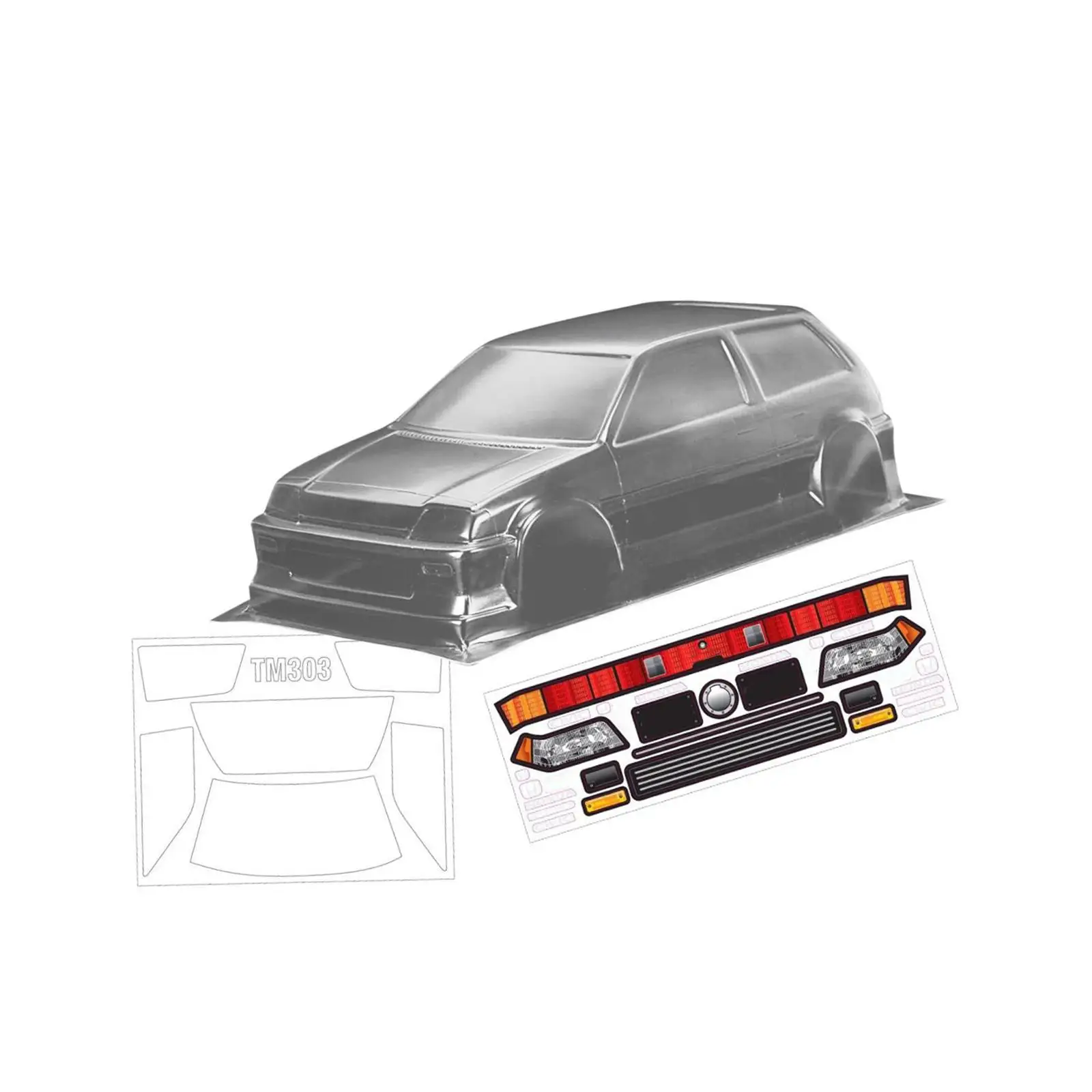 

1/10 Неокрашенный Корпус кузова автомобиля на радиоуправлении, Корпус кузова автомобиля, крышка для масштаба 1/10, запчасти для дороги, модификация DIY, Запасные детали